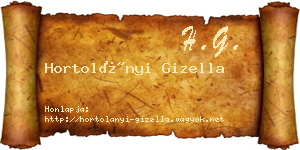Hortolányi Gizella névjegykártya